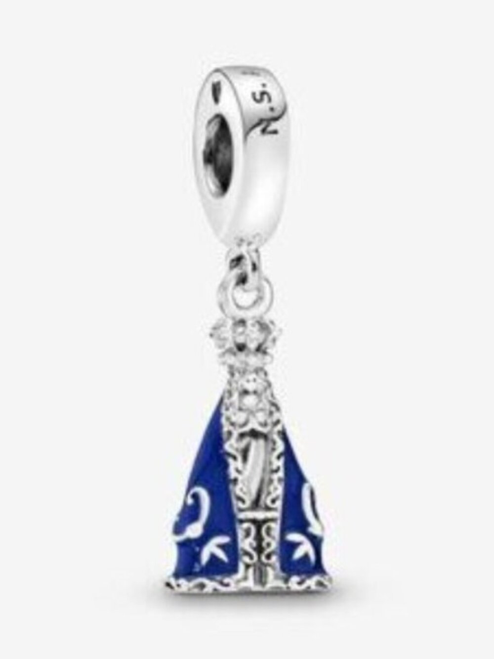 Pandora Silver Blue Enamel Royal Cloak Dangle Charm